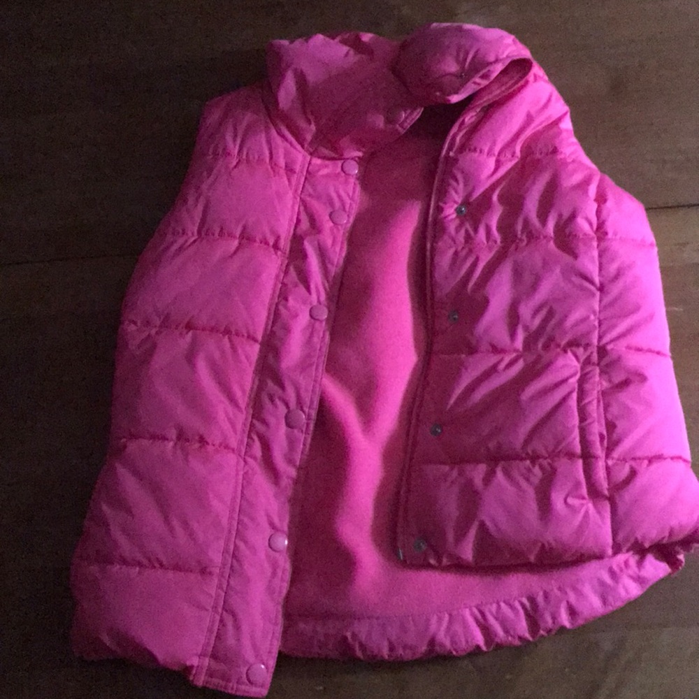 Puffy pink vest